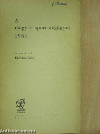 A Magyar Sport Évkönyve 1961