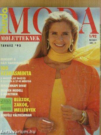 Burda Moda Moletteknek 1/92.