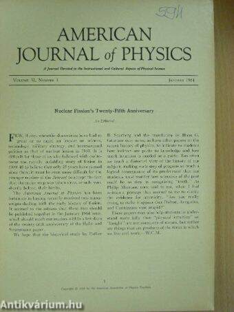 American Journal of Physics January-December 1964