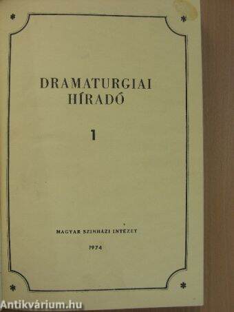 Dramaturgiai híradó 1974-75. (vegyes számok) (13 db)