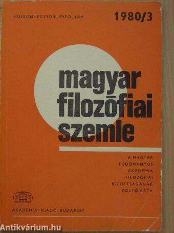 Magyar Filozófiai Szemle 1980/3.