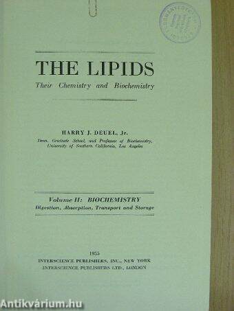 The Lipids - Their Chemistry and Biochemistry II.