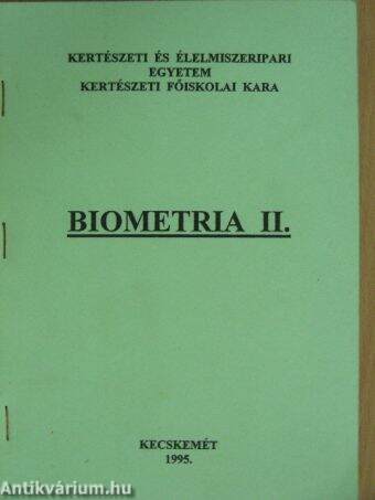 Biometria II.