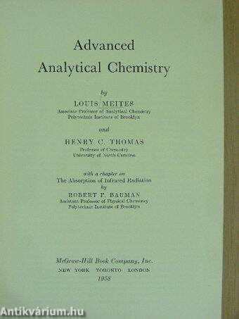 Advanced Analytical Chemistry