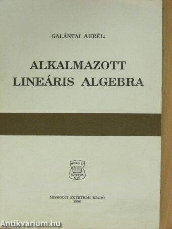 Alkalmazott lineáris algebra