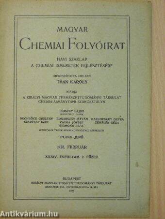 Magyar Chemiai Folyóirat 1928. február