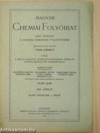 Magyar Chemiai Folyóirat 1928. április