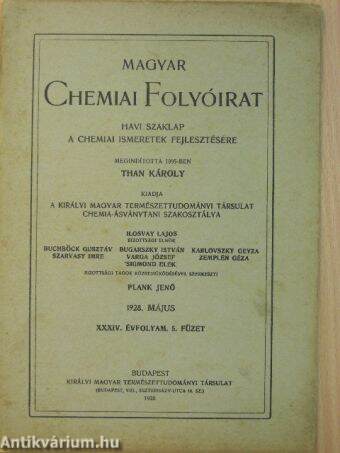 Magyar Chemiai Folyóirat 1928. május