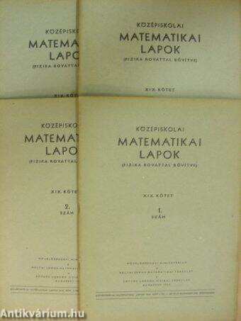 Középiskolai Matematikai Lapok 1959. szeptember-december