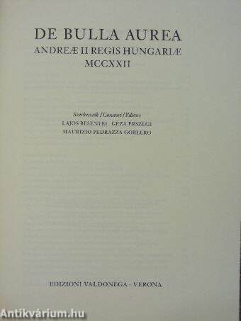 De bulla aurea Andreae II regis Hungariae MCCXXII