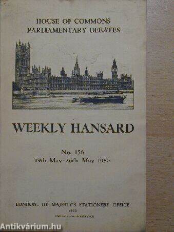 Weekly Hansard No.156 19th May.-26th Oct. 1950