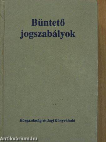 Büntető jogszabályok