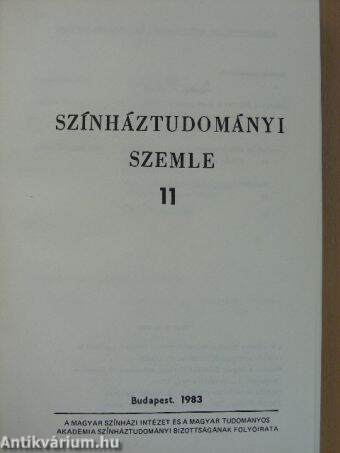 Színháztudományi Szemle 1983-1984. (vegyes számok) (4 db)