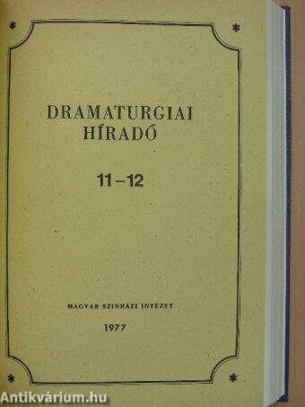 Dramaturgiai híradó 1976-1977. (vegyes számok) (14 db)