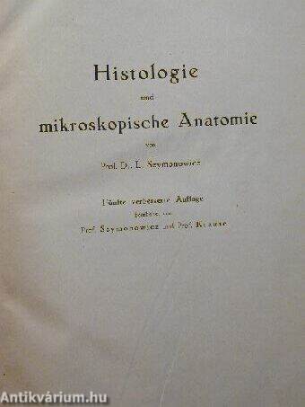 Lehrbuch der Histologie und der mikroskopischen Anatomie