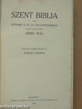 Szent Biblia