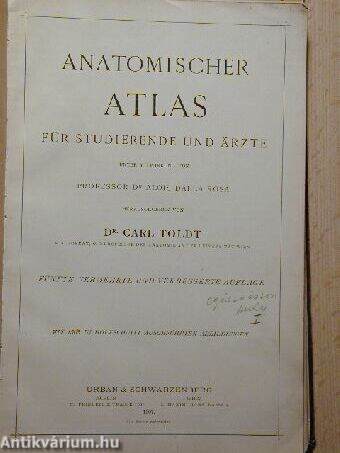 Anatomischer Atlas für studierende und Ärzte VI.