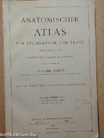 Anatomischer Atlas für studierende und Ärzte III. 