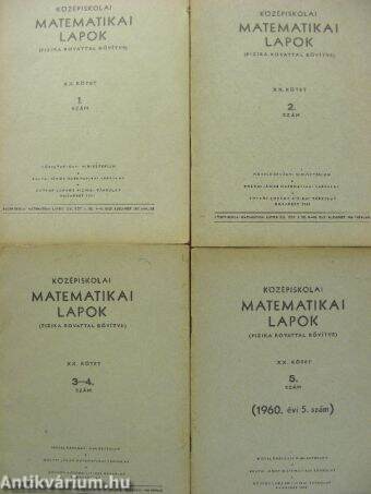 Középiskolai matematikai lapok 1960/1-5.