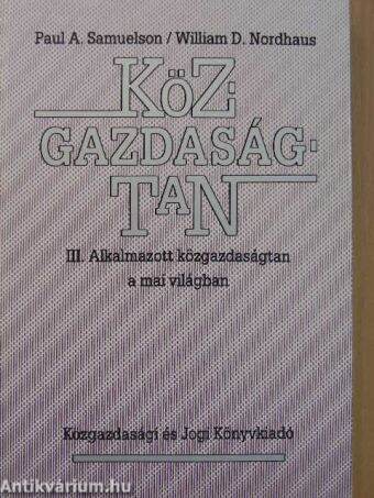 Közgazdaságtan III. (töredék)