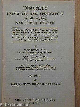 Immunity Principles and Application in Medicine and Public Health