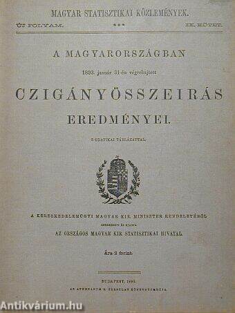 A Magyarországban 1893. január 31-én végrehajtott czigányösszeirás eredményei