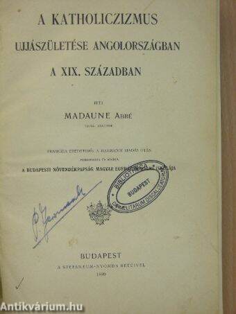 A katholiczizmus ujjászületése Angolországban a XIX. században