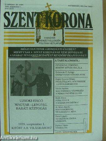 Szent Korona 1992. szeptember 1.