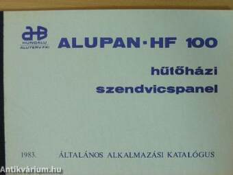 Alupan-HF 100 hűtőházi szendvicspanel általános alkalmazási katalógus