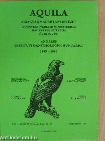 Aquila - A Magyar Madártani Intézet évkönyve 1989-1990