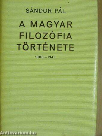 A magyar filozófia története II. (töredék)