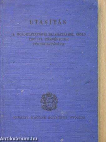 Utasítás a közoktatásügyi igazgatásról szóló 1935: VI. törvénycikk végrehajtására