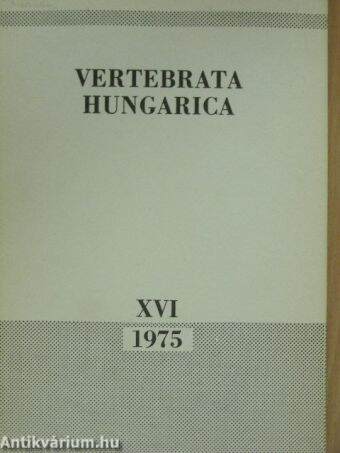 Vertebrata Hungarica XVI. 1975.
