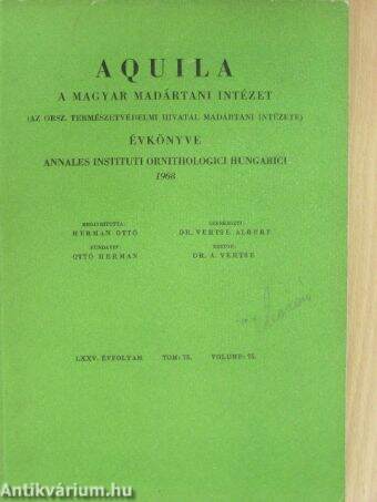 Aquila - A Magyar Madártani Intézet évkönyve 1968
