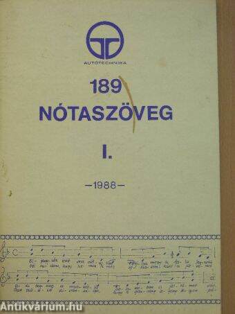 189 nótaszöveg I.