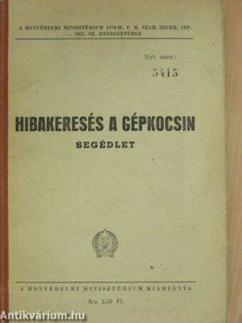 Hibakeresés a gépkocsin