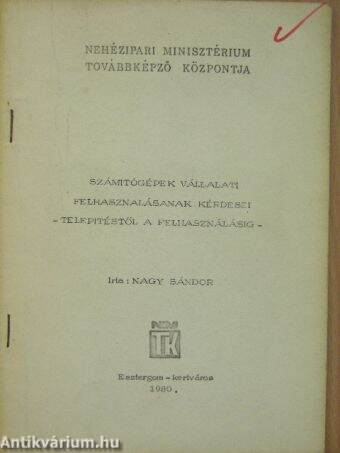 Számítógépek vállalati felhasználásának kérdései