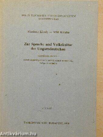 Zur Sprache und Volkskultur der Ungarndeutschen