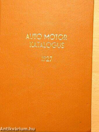 Auto Motor katalogus 1927.