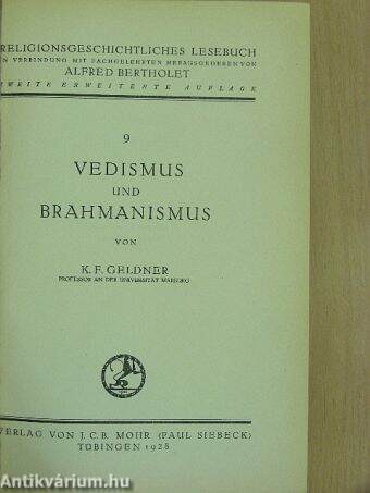 Vedismus und Brahmanismus