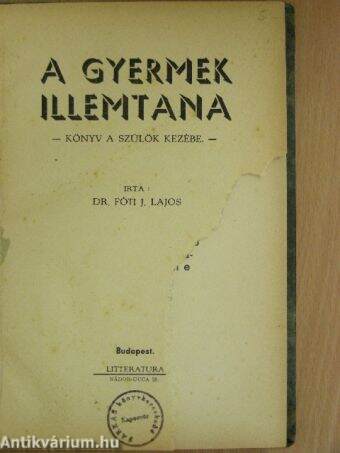 A gyermek illemtana