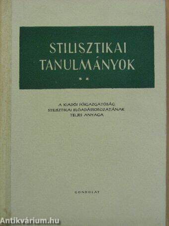 Stilisztikai tanulmányok