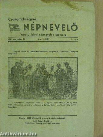 Csongrádmegyei Népnevelő 1951. augusztus 25.