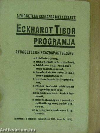 Eckhardt Tibor programja