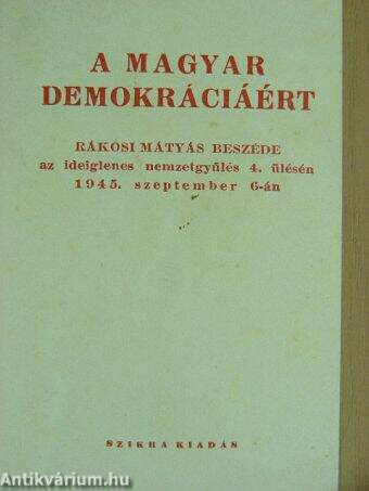 A magyar demokráciáért