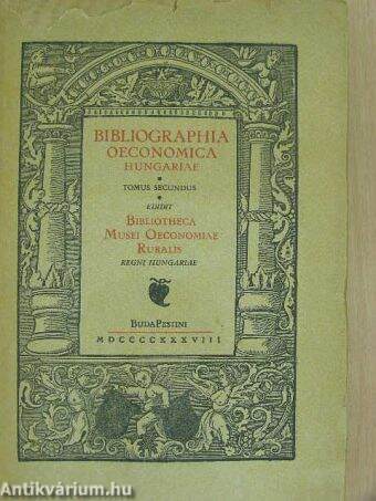 A magyar gazdasági irodalom könyvészete II. 1806-1830.