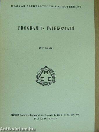 Program és tájékoztató 1987. január