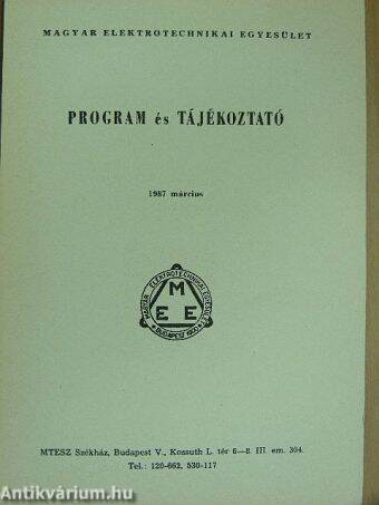 Program és tájékoztató 1987. március