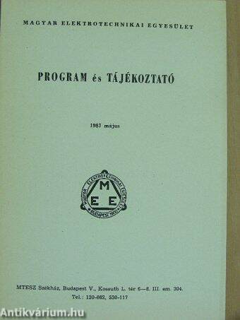 Program és tájékoztató 1987. május