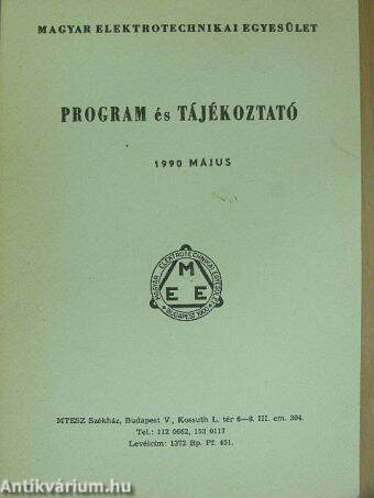 Program és tájékoztató 1990. május